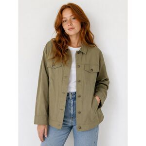 Walter Baker Sutton Jacket NWT Army Green Cotton Trucker Jacket Size M